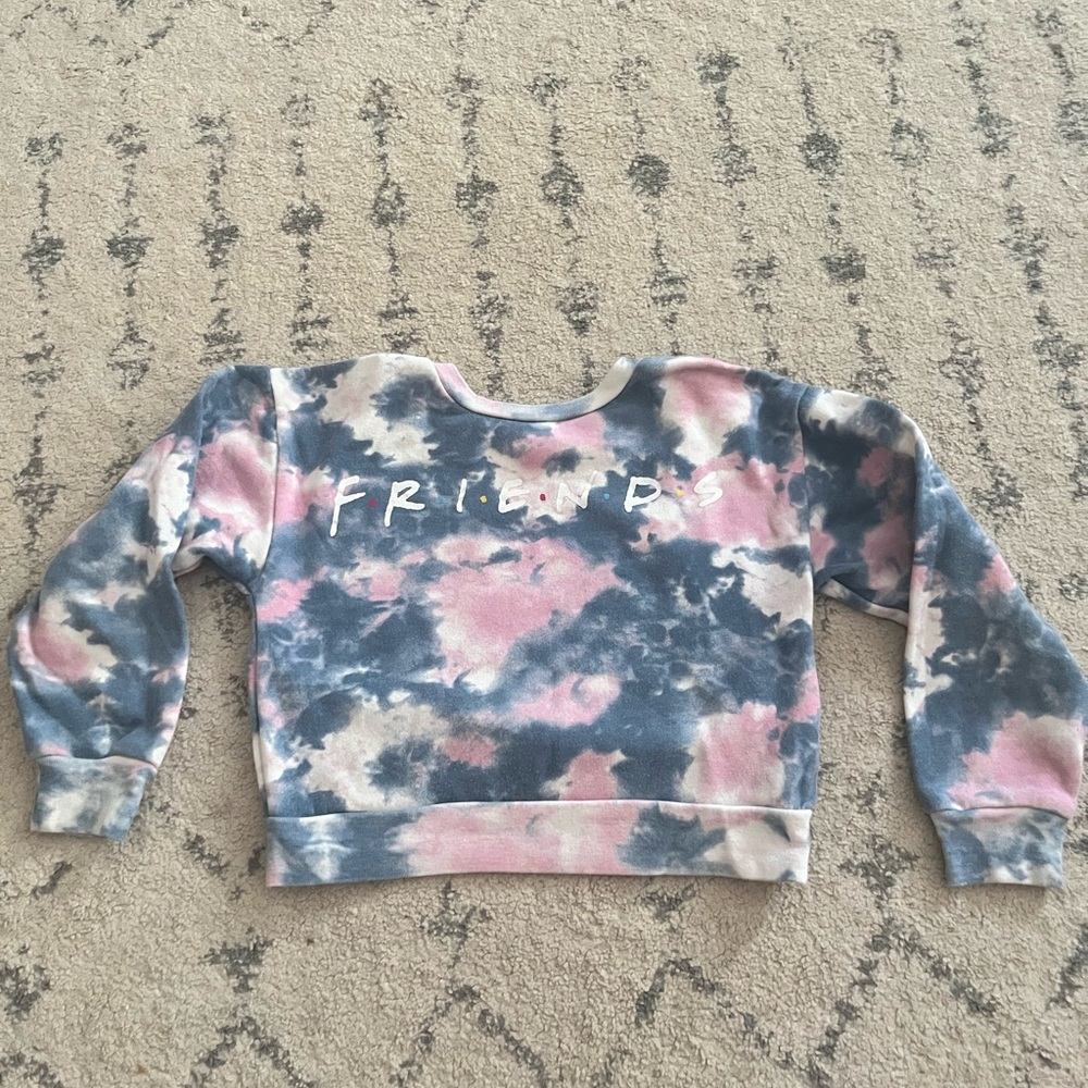 Girls Tie Dye Friends Sweatshirt